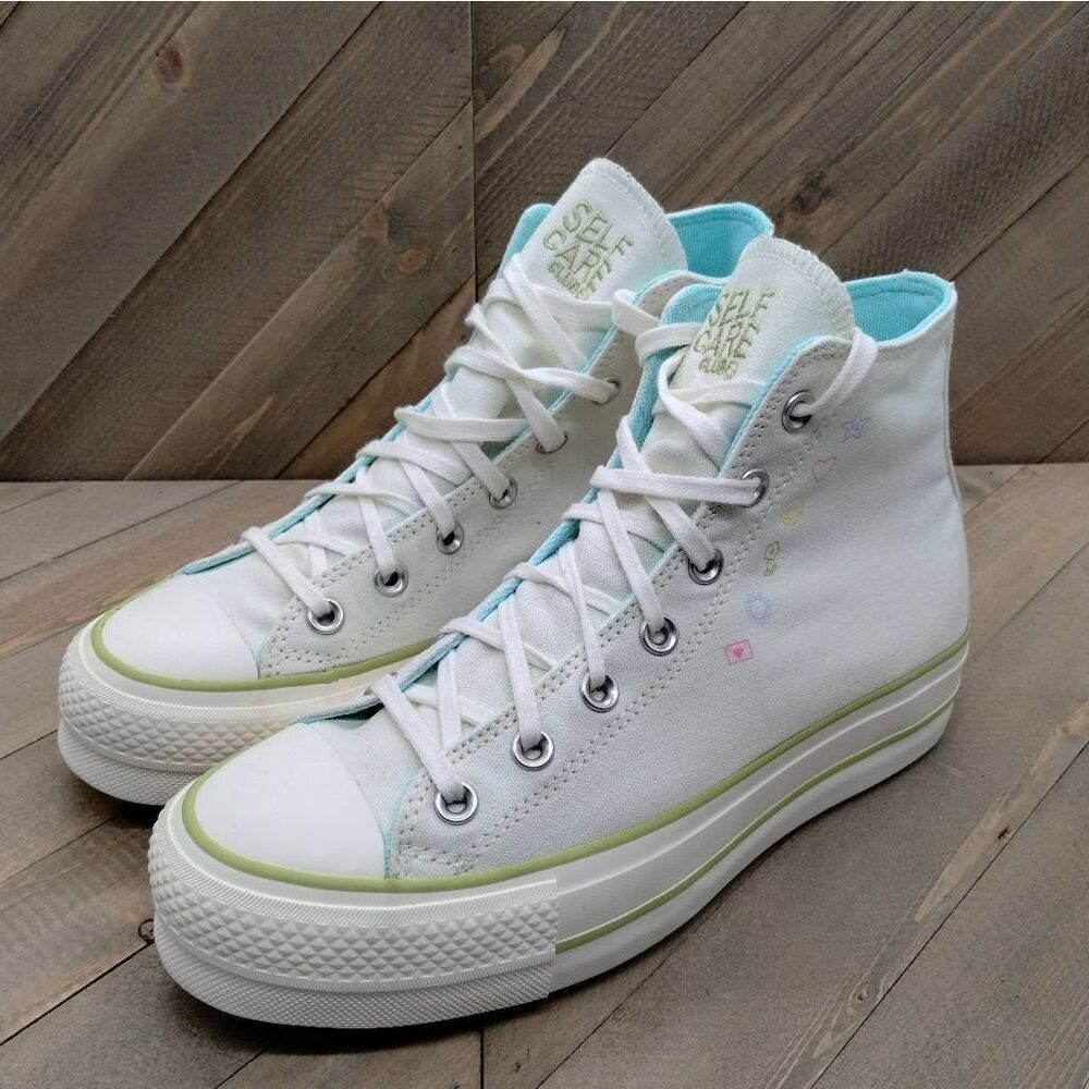 Converse Chuck Taylor All‎ Star Lift Hi Self Care Club Platform Shoes Womens 8.5